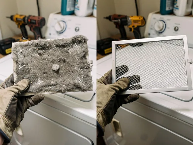 Professional lint trap cleaning by Gastonia Dryer Vent Cleaning in Gastonia