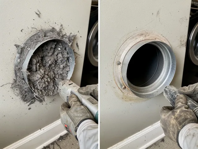 Professional clogged vent cleaning by Gastonia Dryer Vent Cleaning in Gastonia