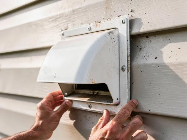 Gastonia Dryer Vent Cleaning technician delivering thorough residential dryer vent cleaning service in Gastonia
